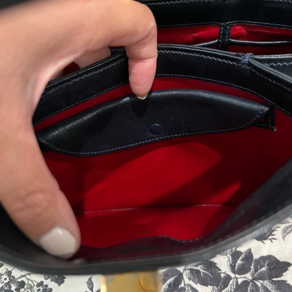 Clearance! Vintage Gucci bag - Gucci Kelly handbag dark blue - Picture 13 of 17